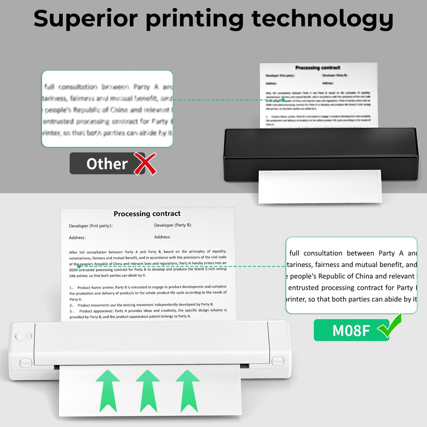 Betife Portable Printer Wireless White