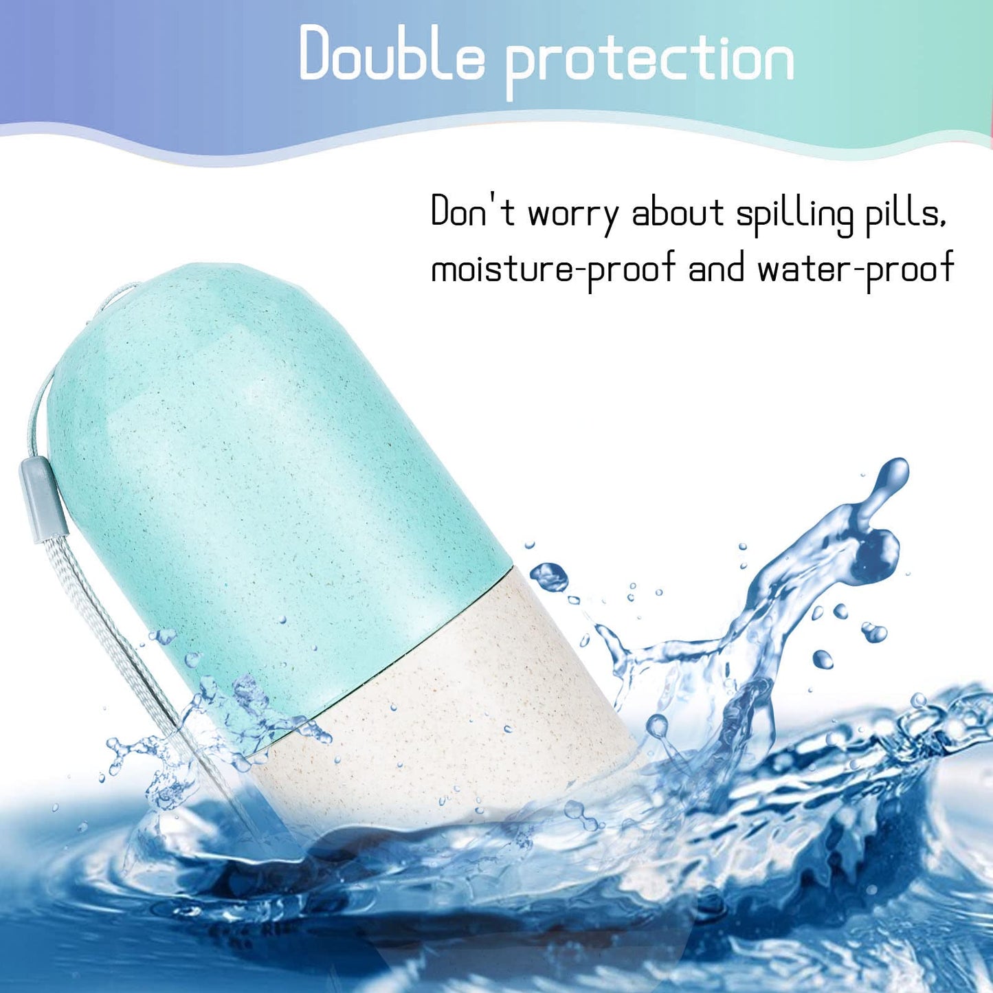 Cute Pill Organizer 7 Day, Weekly Pill Cases Box Waterproof MoistureProof,Travel Weekly Pill Box Case Portable Design to Hold Vitamins