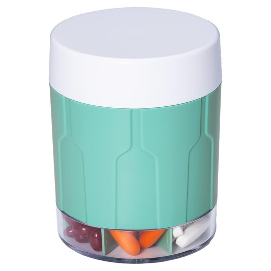 Extra Large Supplement Organizer, Betife Moisture-Proof Jumbo Pill Dispenser with 7 Large Compartments, Pill Boxes and Organizer to Hold Monthly Vitamin or Medication (Cyan)